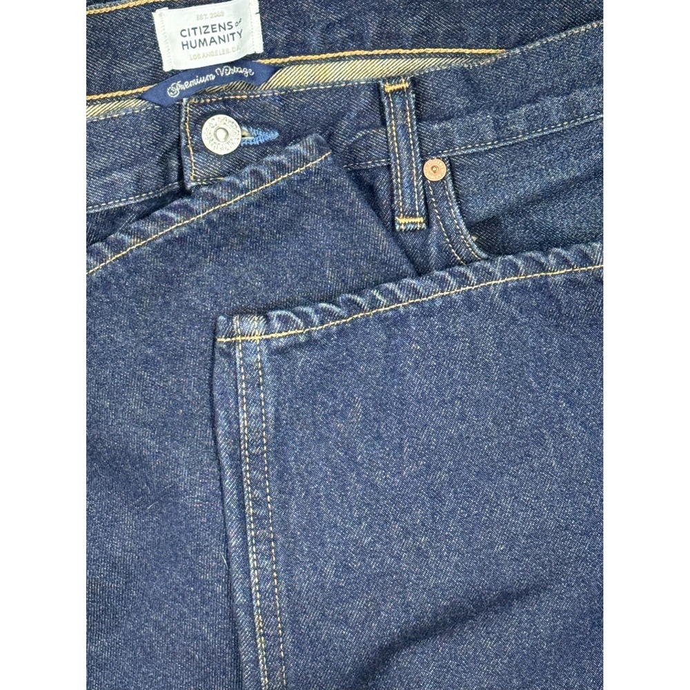 Citizens of Humanity Premium Vintage Jeans Sz 34 High Rise Wide Leg Dark Washed